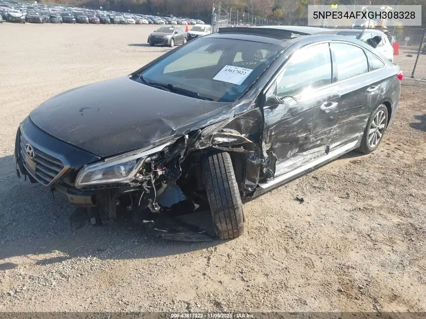 5NPE34AFXGH308328 2016 Hyundai Sonata Limited