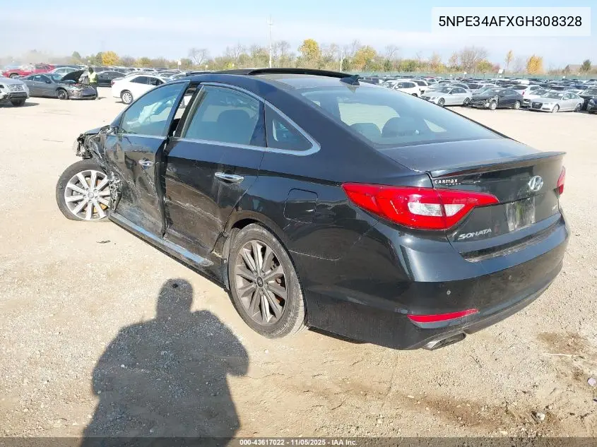 5NPE34AFXGH308328 2016 Hyundai Sonata Limited