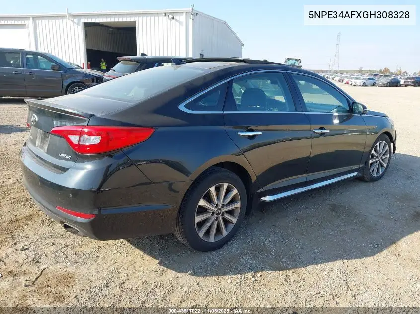 5NPE34AFXGH308328 2016 Hyundai Sonata Limited