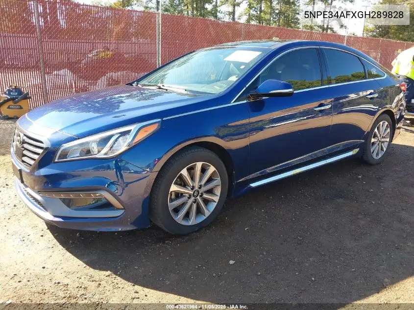 5NPE34AFXGH289828 2016 Hyundai Sonata Limited