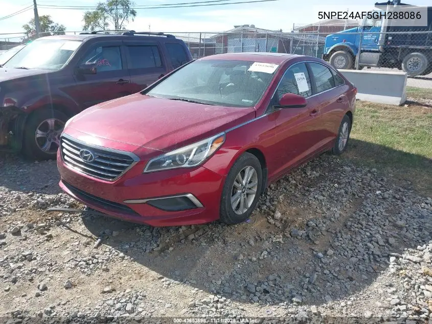 5NPE24AF5GH288086 2016 Hyundai Sonata Se