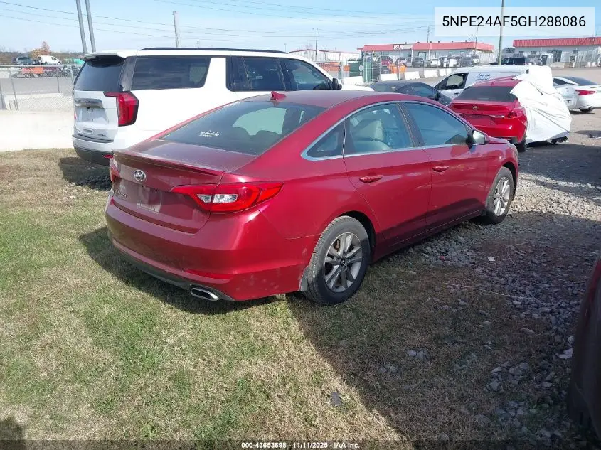 5NPE24AF5GH288086 2016 Hyundai Sonata Se