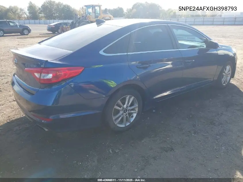 5NPE24AFXGH398793 2016 Hyundai Sonata