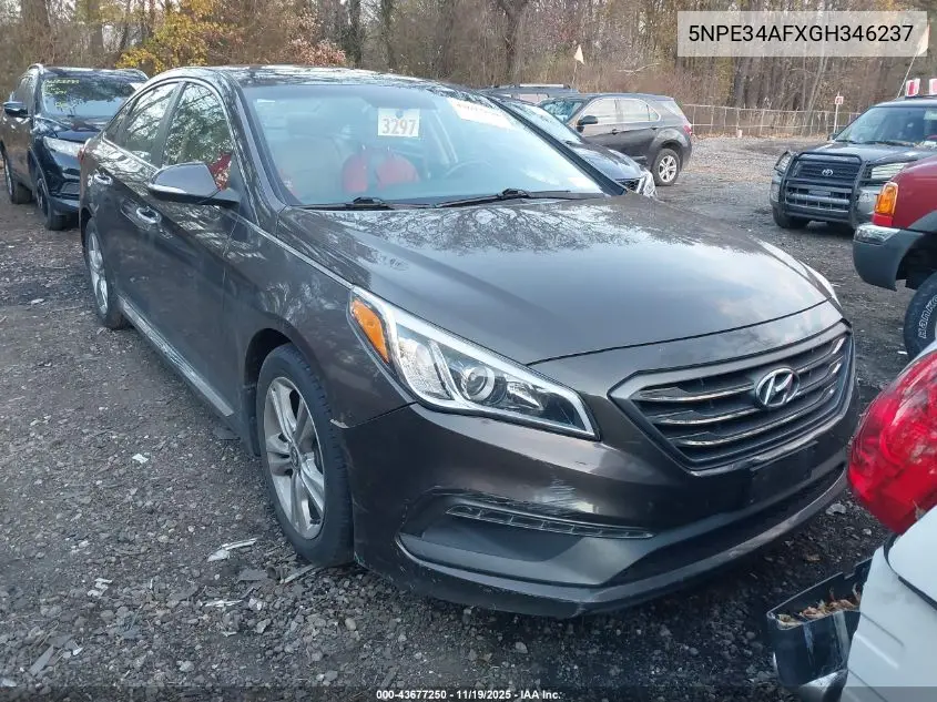 5NPE34AFXGH346237 2016 Hyundai Sonata Limited