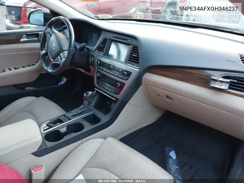 5NPE34AFXGH346237 2016 Hyundai Sonata Limited