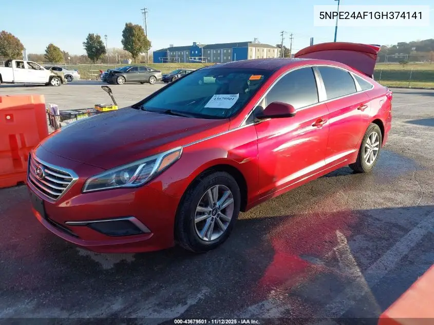 5NPE24AF1GH374141 2016 Hyundai Sonata Se