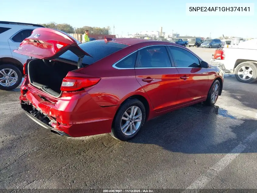 5NPE24AF1GH374141 2016 Hyundai Sonata Se