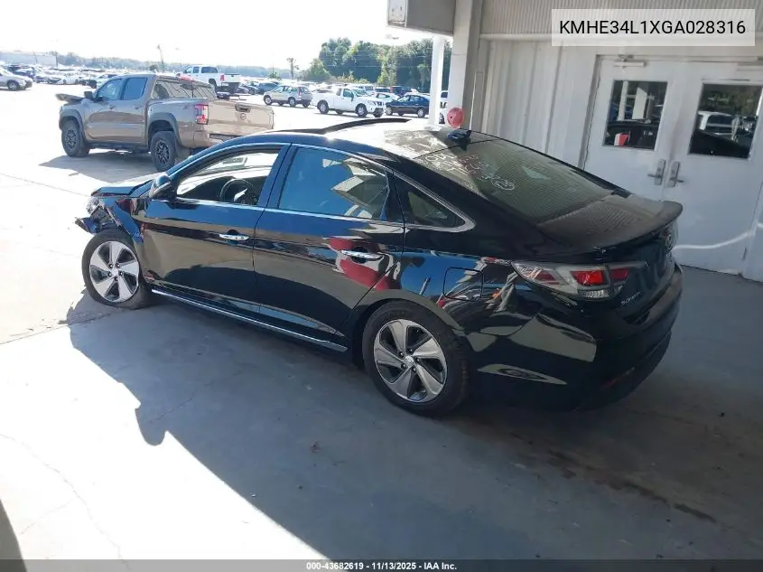 KMHE34L1XGA028316 2016 Hyundai Sonata Hybrid Limited