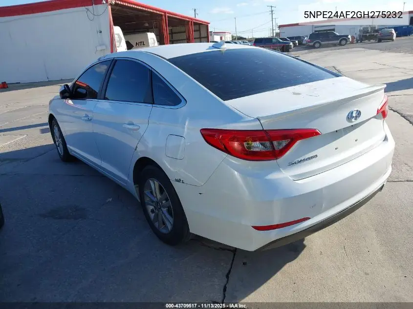 5NPE24AF2GH275232 2016 Hyundai Sonata Se