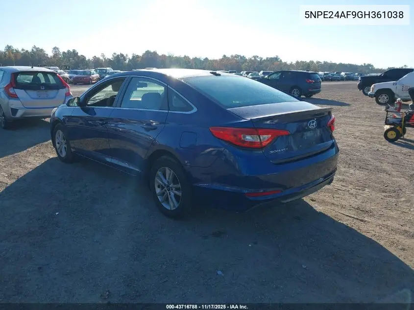 5NPE24AF9GH361038 2016 Hyundai Sonata Se
