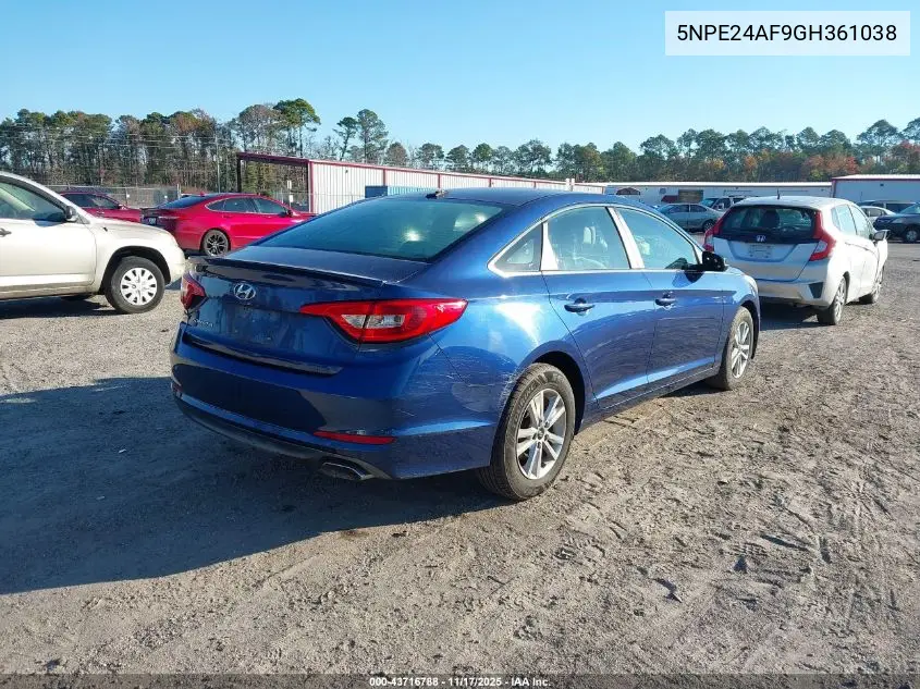 5NPE24AF9GH361038 2016 Hyundai Sonata Se