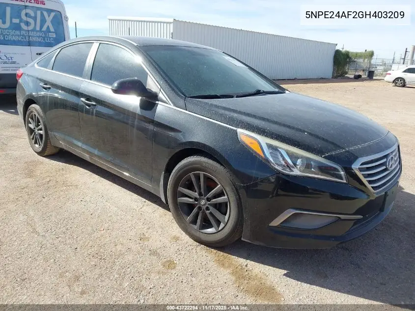 5NPE24AF2GH403209 2016 Hyundai Sonata Se