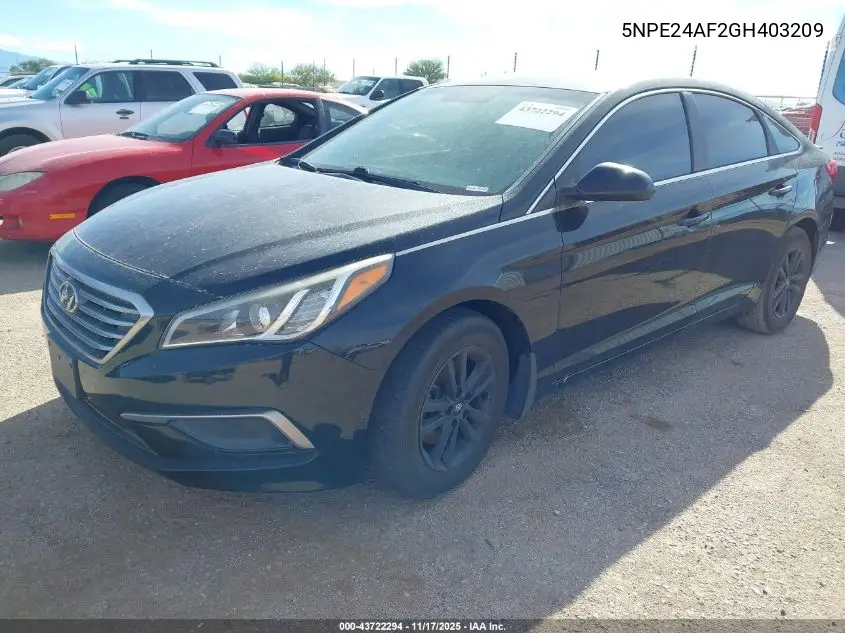 5NPE24AF2GH403209 2016 Hyundai Sonata Se