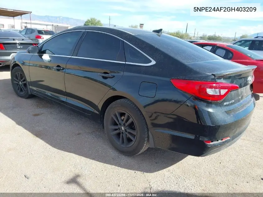 5NPE24AF2GH403209 2016 Hyundai Sonata Se