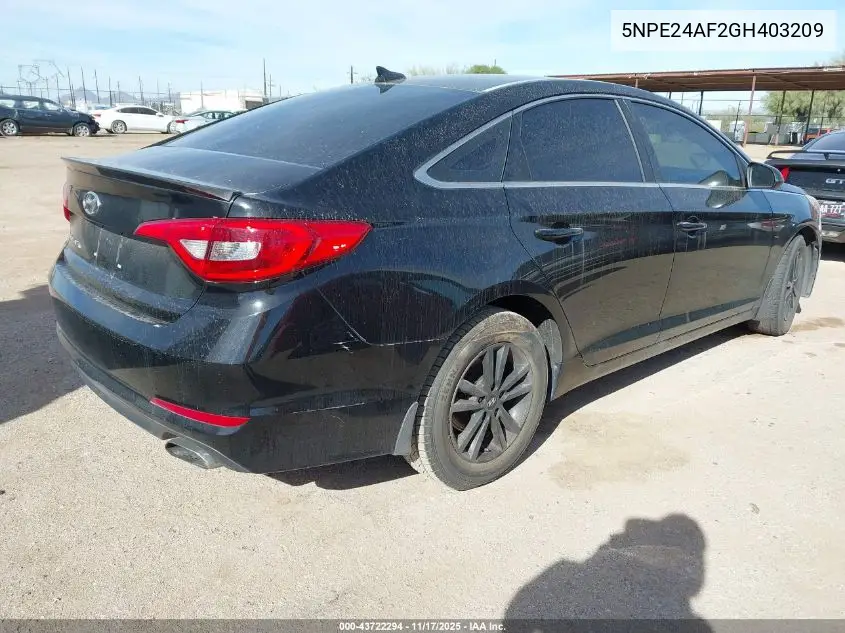 5NPE24AF2GH403209 2016 Hyundai Sonata Se