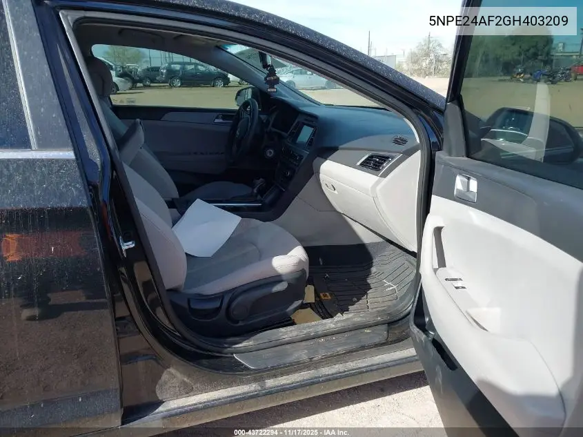 5NPE24AF2GH403209 2016 Hyundai Sonata Se