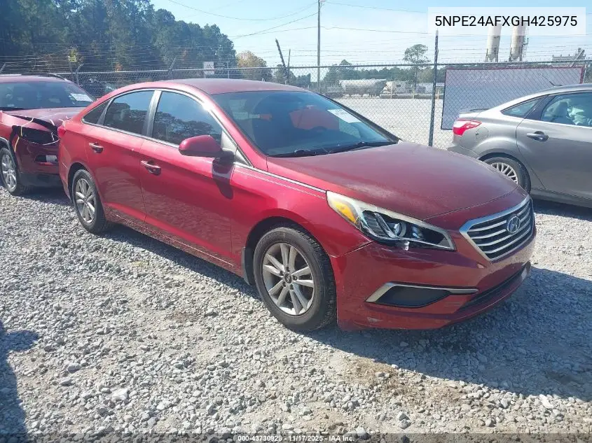 5NPE24AFXGH425975 2016 Hyundai Sonata Se
