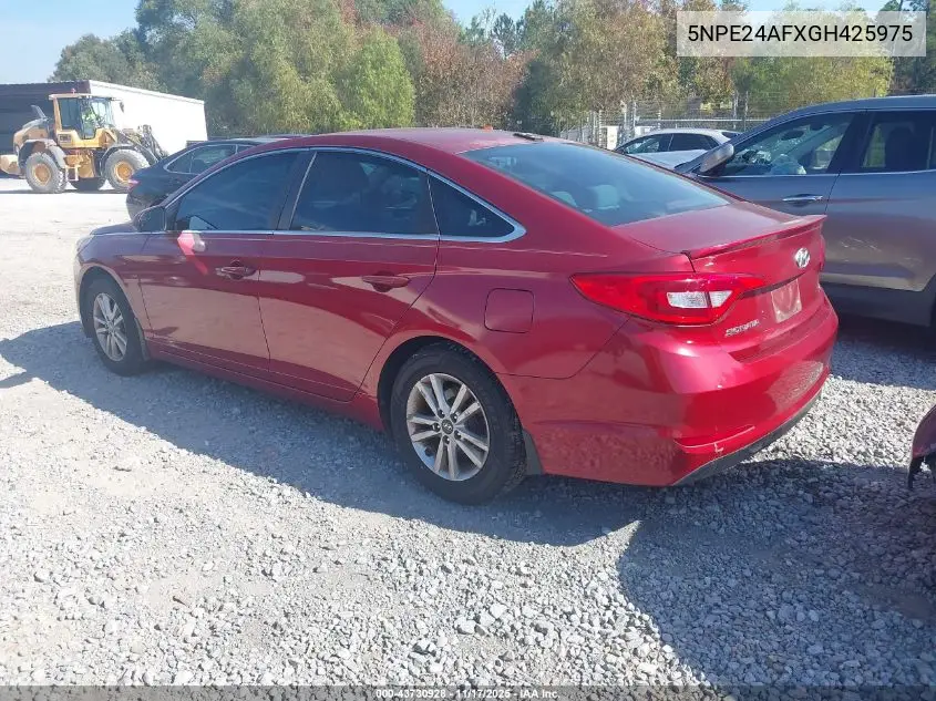 5NPE24AFXGH425975 2016 Hyundai Sonata Se