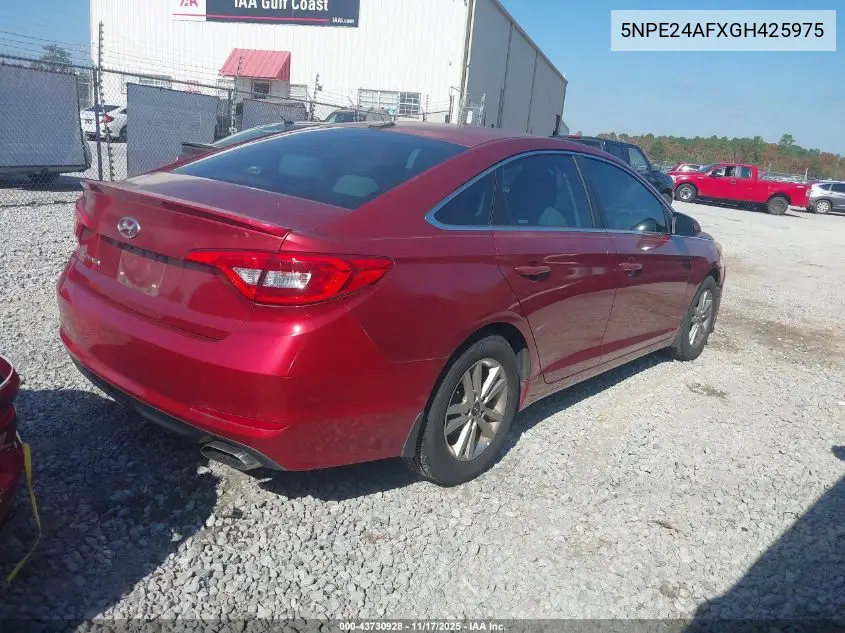 5NPE24AFXGH425975 2016 Hyundai Sonata Se