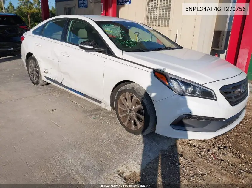 5NPE34AF4GH270756 2016 Hyundai Sonata Sport