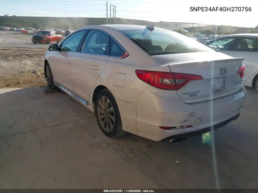5NPE34AF4GH270756 2016 Hyundai Sonata Sport