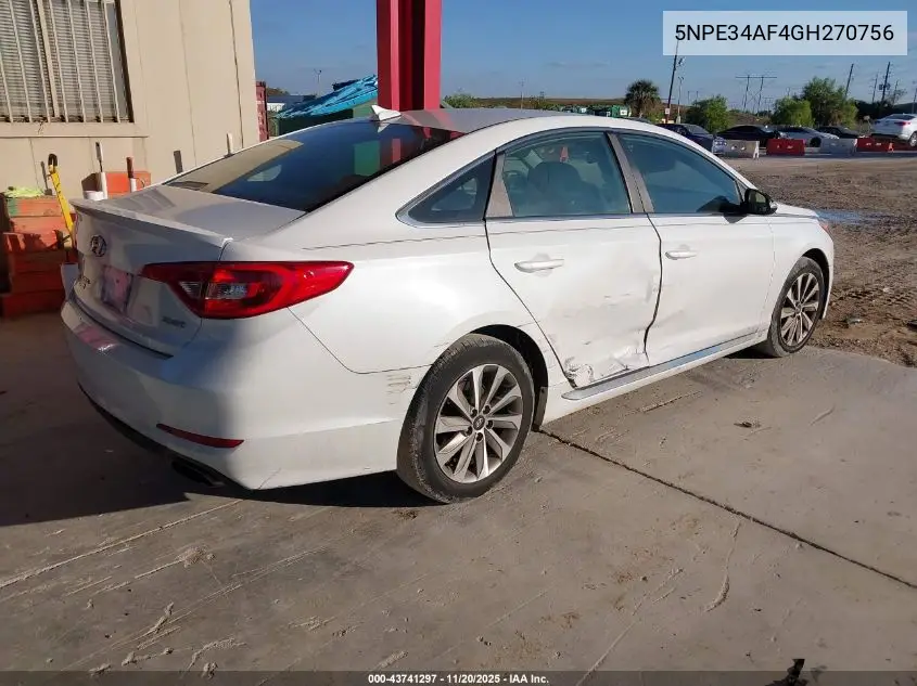 5NPE34AF4GH270756 2016 Hyundai Sonata Sport
