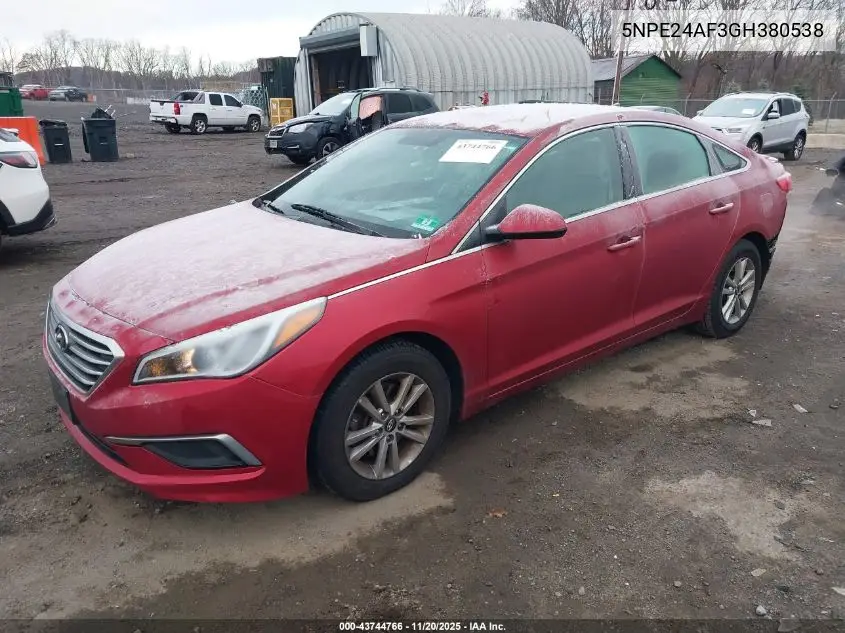 5NPE24AF3GH380538 2016 Hyundai Sonata Se