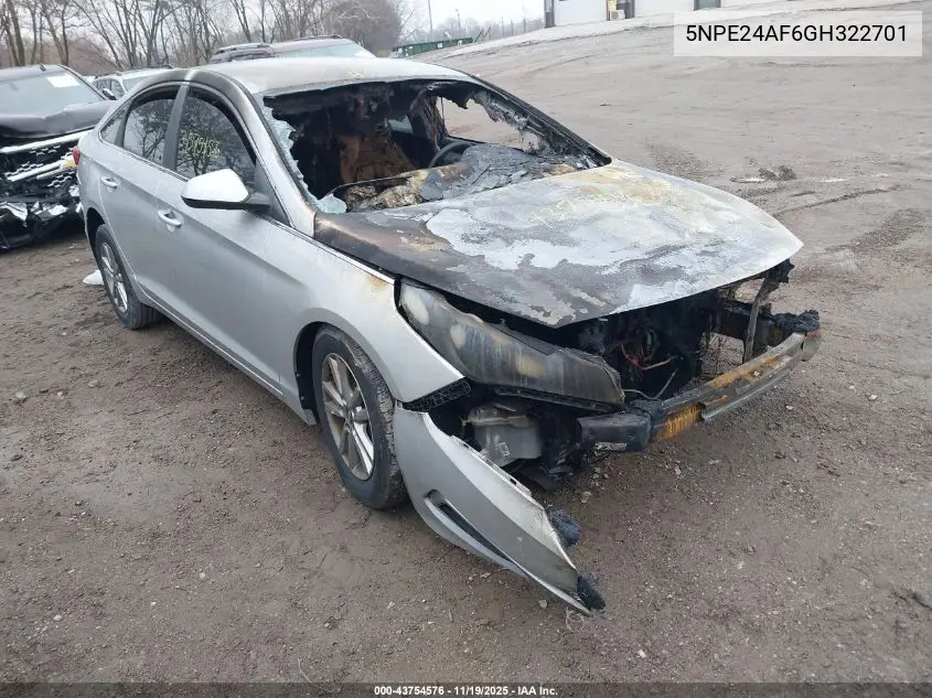 5NPE24AF6GH322701 2016 Hyundai Sonata Se