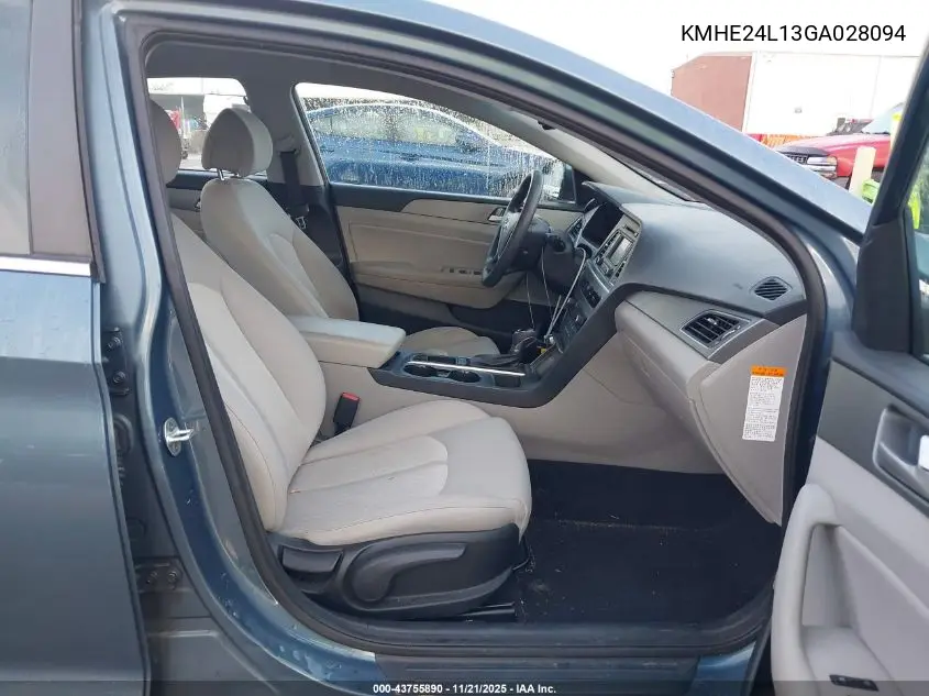 KMHE24L13GA028094 2016 Hyundai Sonata Hybrid Se
