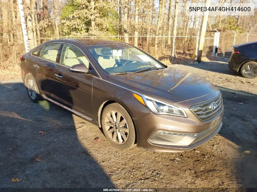 5NPE34AF4GH414600 2016 Hyundai Sonata Limited