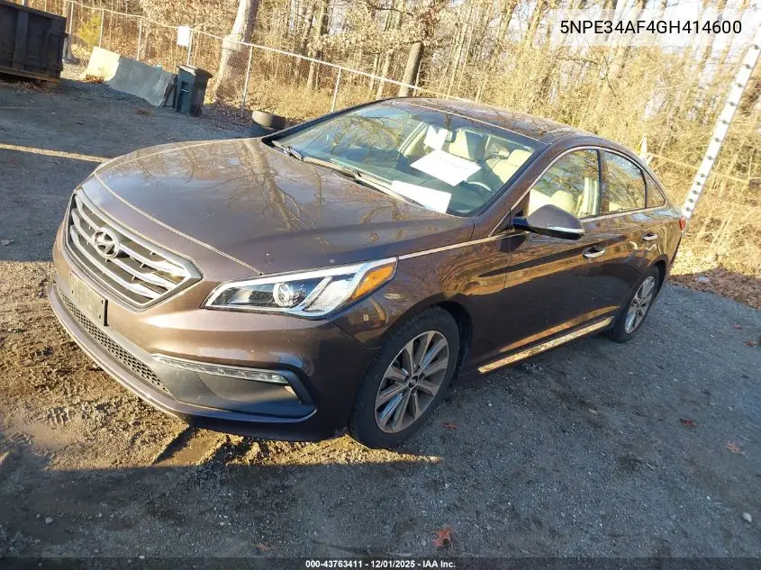 5NPE34AF4GH414600 2016 Hyundai Sonata Limited