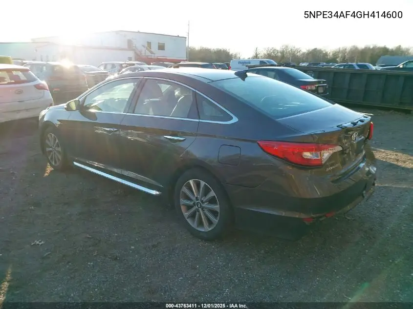 5NPE34AF4GH414600 2016 Hyundai Sonata Limited