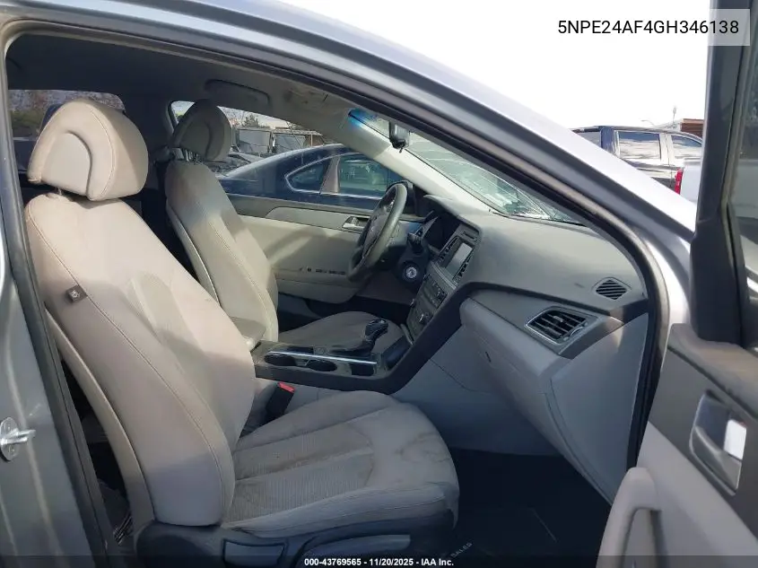 5NPE24AF4GH346138 2016 Hyundai Sonata Se