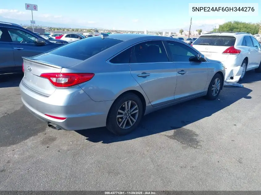 5NPE24AF6GH344276 2016 Hyundai Sonata Se
