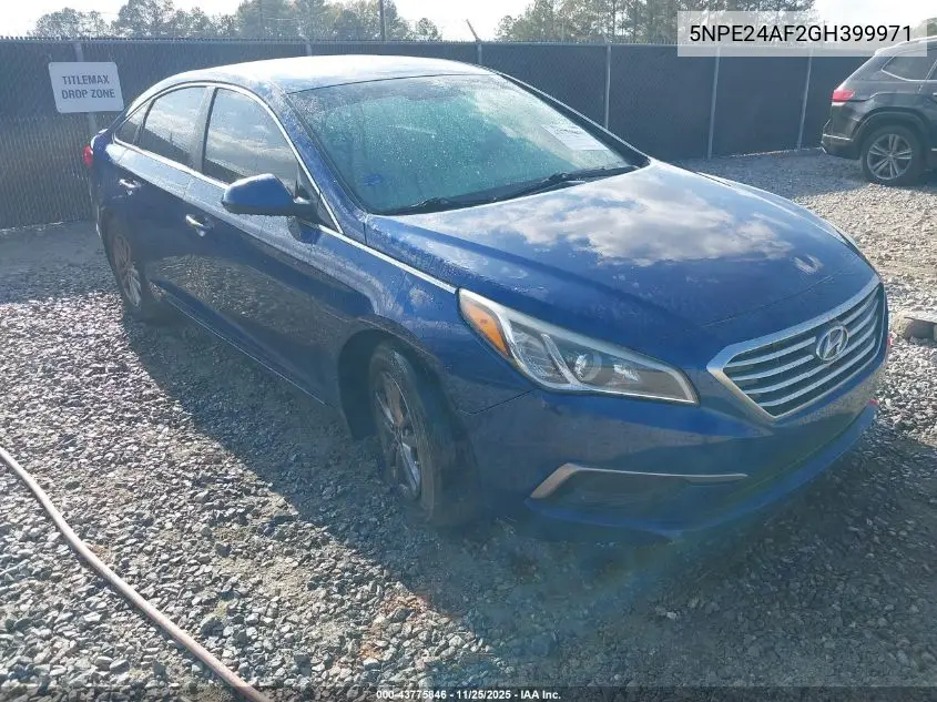 5NPE24AF2GH399971 2016 Hyundai Sonata Se