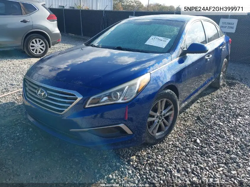 5NPE24AF2GH399971 2016 Hyundai Sonata Se