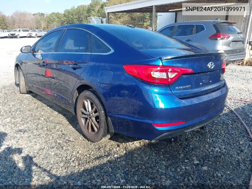 5NPE24AF2GH399971 2016 Hyundai Sonata Se