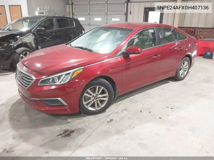 5NPE24AFXGH407136 2016 Hyundai Sonata Se