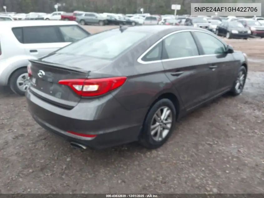 5NPE24AF1GH422706 2016 Hyundai Sonata Se