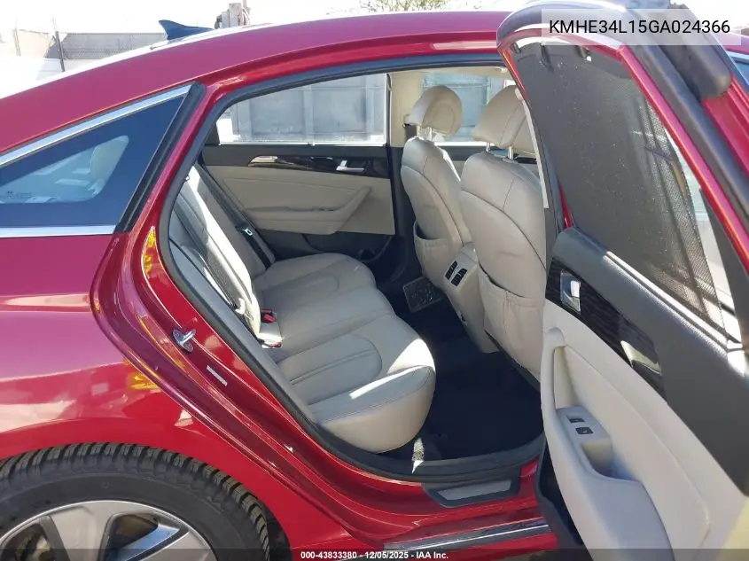 KMHE34L15GA024366 2016 Hyundai Sonata Hybrid Limited