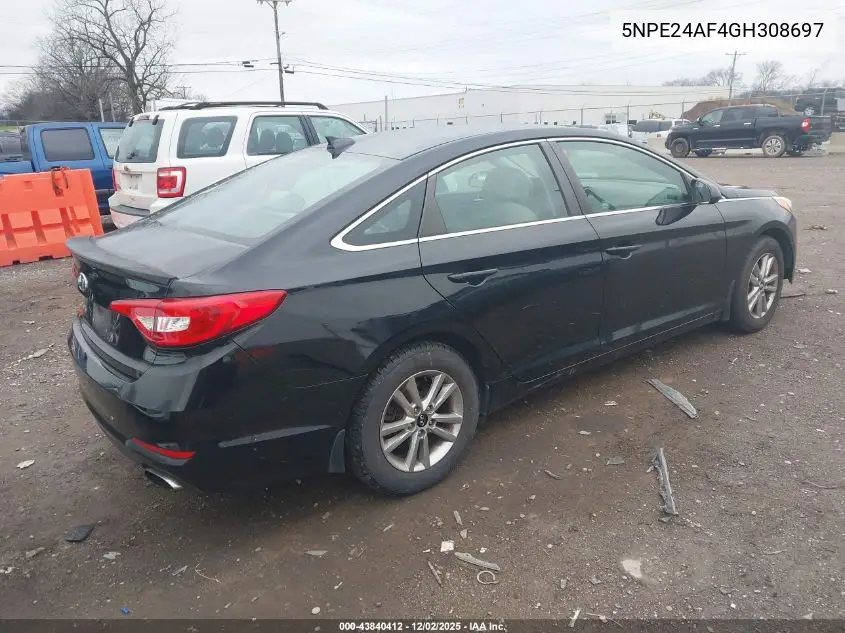 5NPE24AF4GH308697 2016 Hyundai Sonata Se