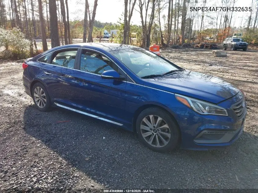 5NPE34AF7GH332635 2016 Hyundai Sonata Sport