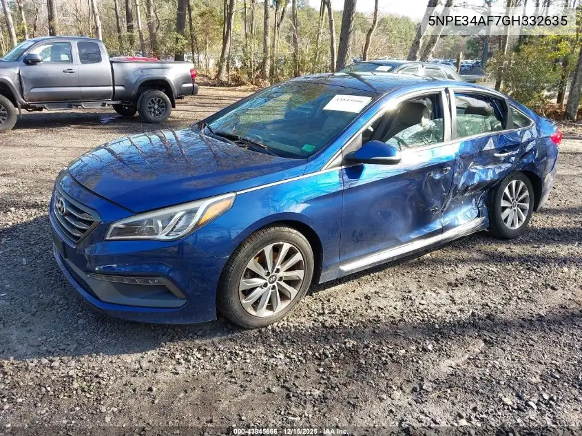 5NPE34AF7GH332635 2016 Hyundai Sonata Sport