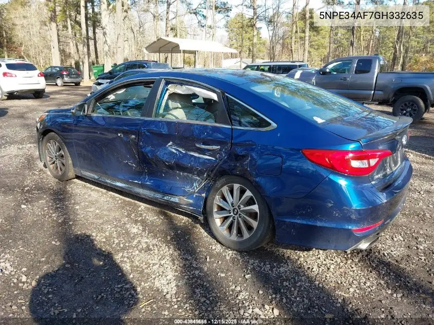 5NPE34AF7GH332635 2016 Hyundai Sonata Sport