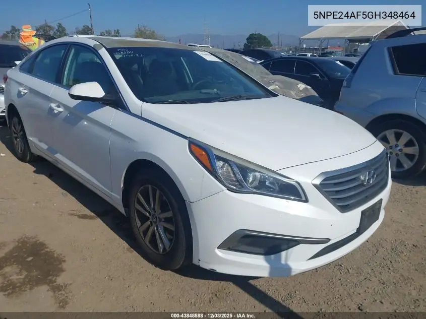 5NPE24AF5GH348464 2016 Hyundai Sonata Se