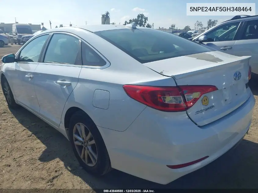 5NPE24AF5GH348464 2016 Hyundai Sonata Se
