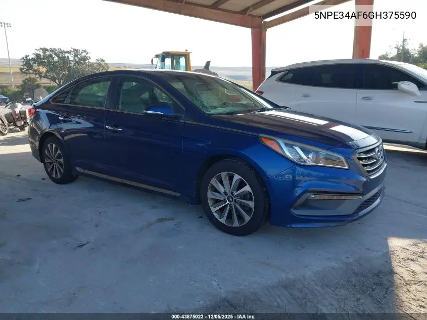 5NPE34AF6GH375590 2016 Hyundai Sonata Sport
