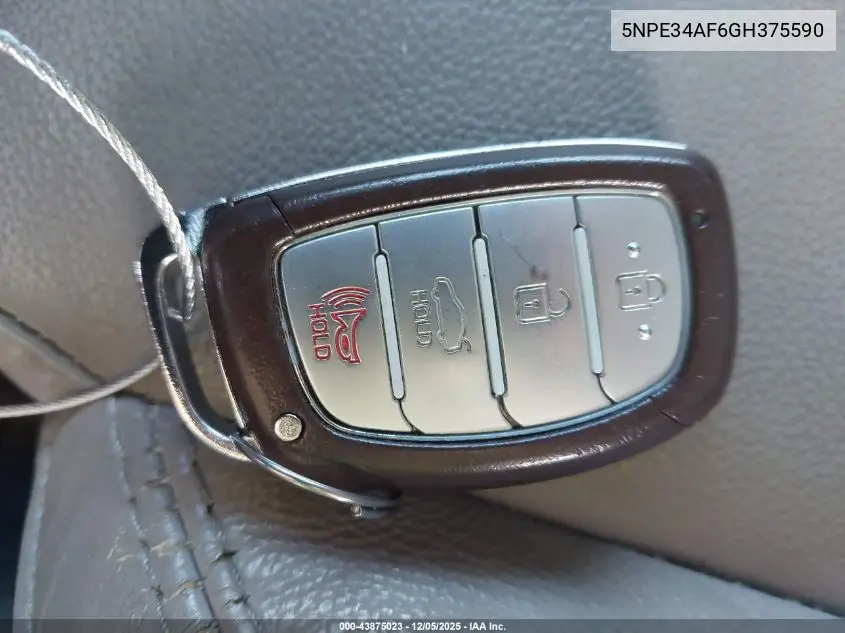 5NPE34AF6GH375590 2016 Hyundai Sonata Sport