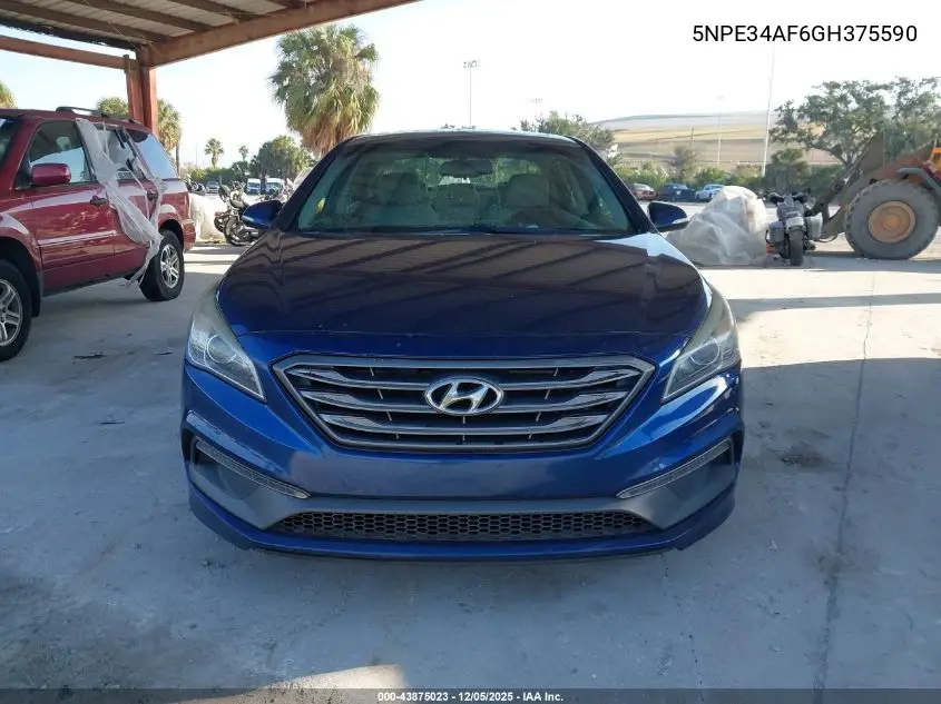 5NPE34AF6GH375590 2016 Hyundai Sonata Sport