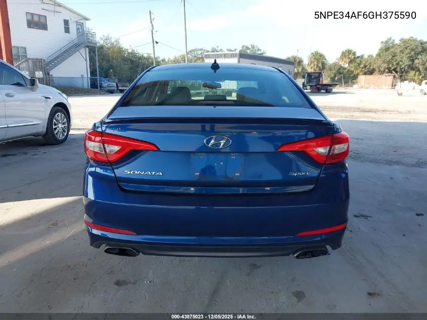 5NPE34AF6GH375590 2016 Hyundai Sonata Sport
